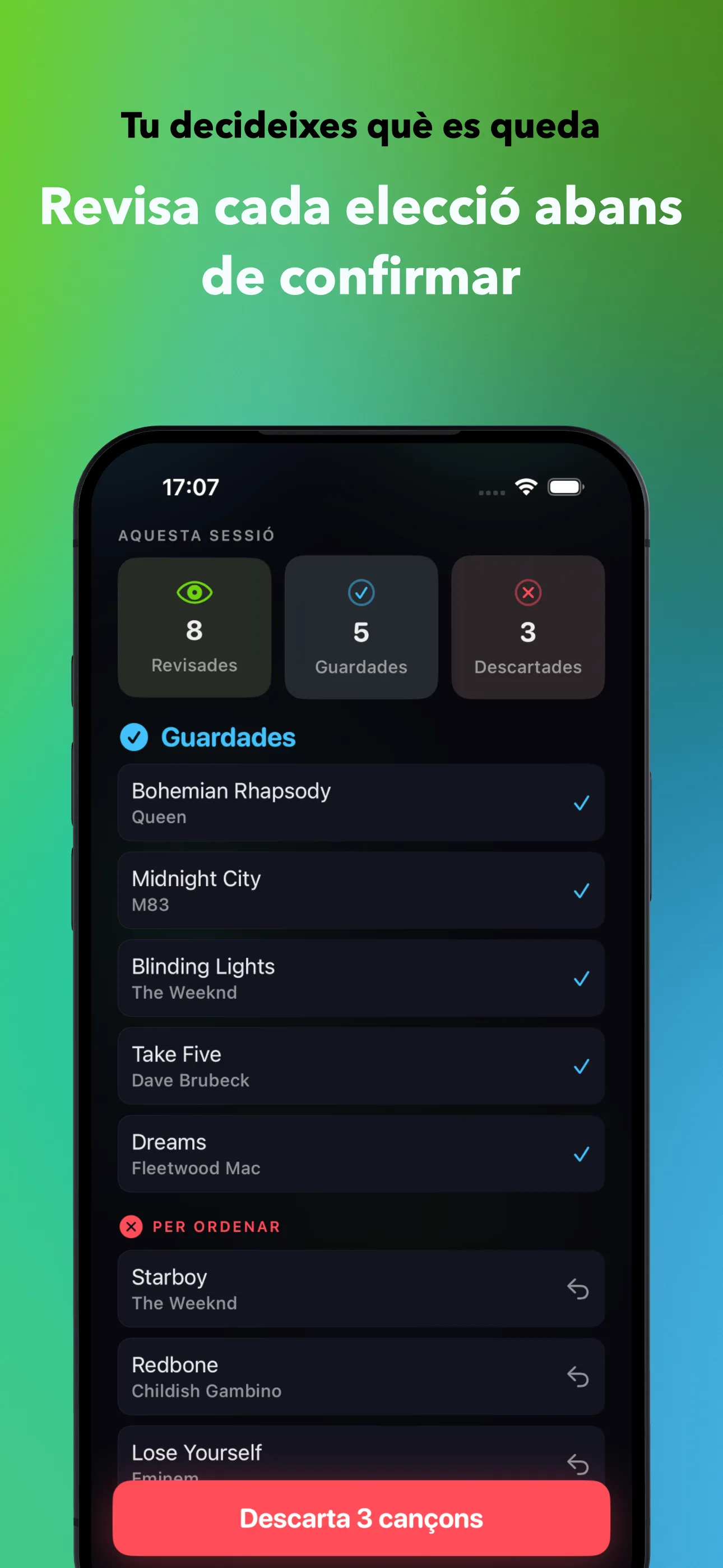 Tu decideixes què es queda