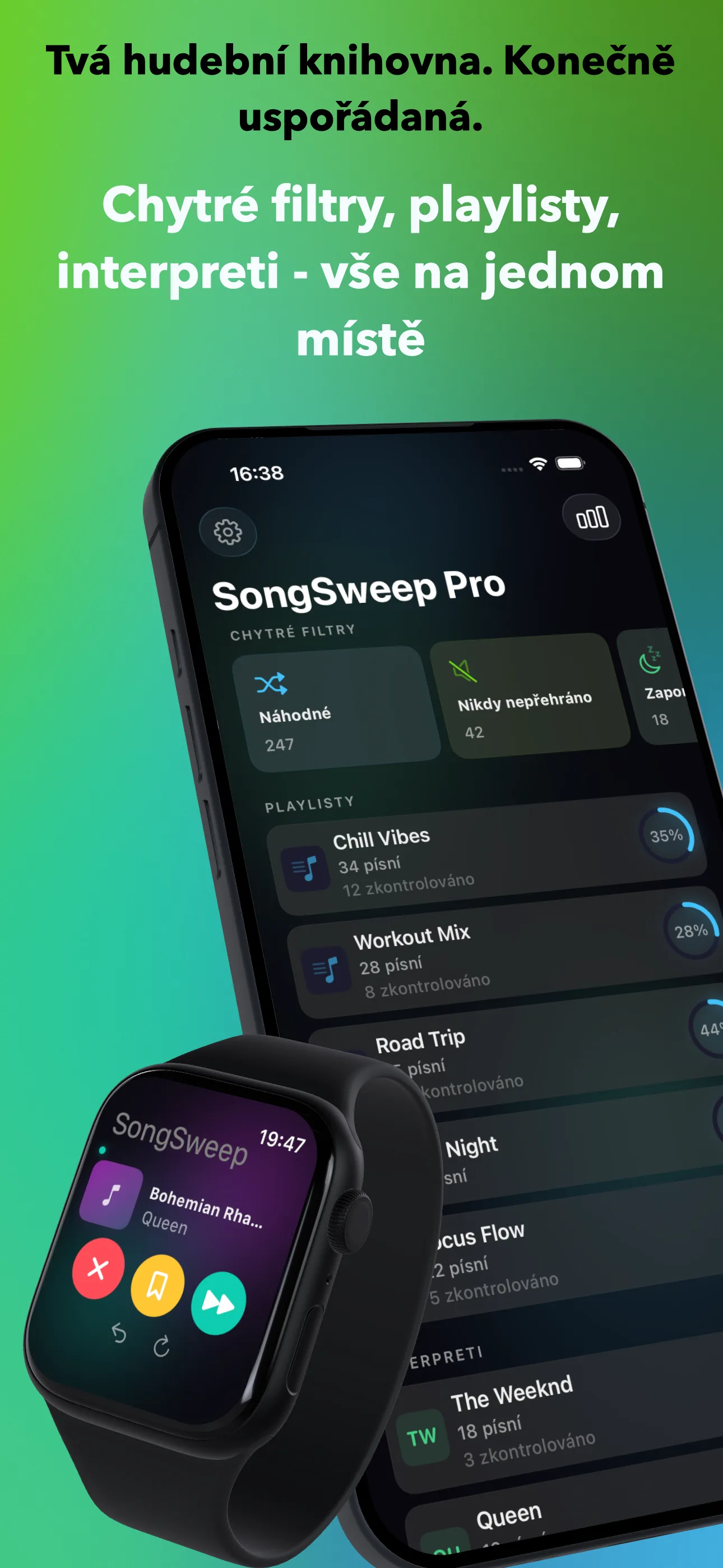 Tvá hudební knihovna. Konečně uspořádaná.