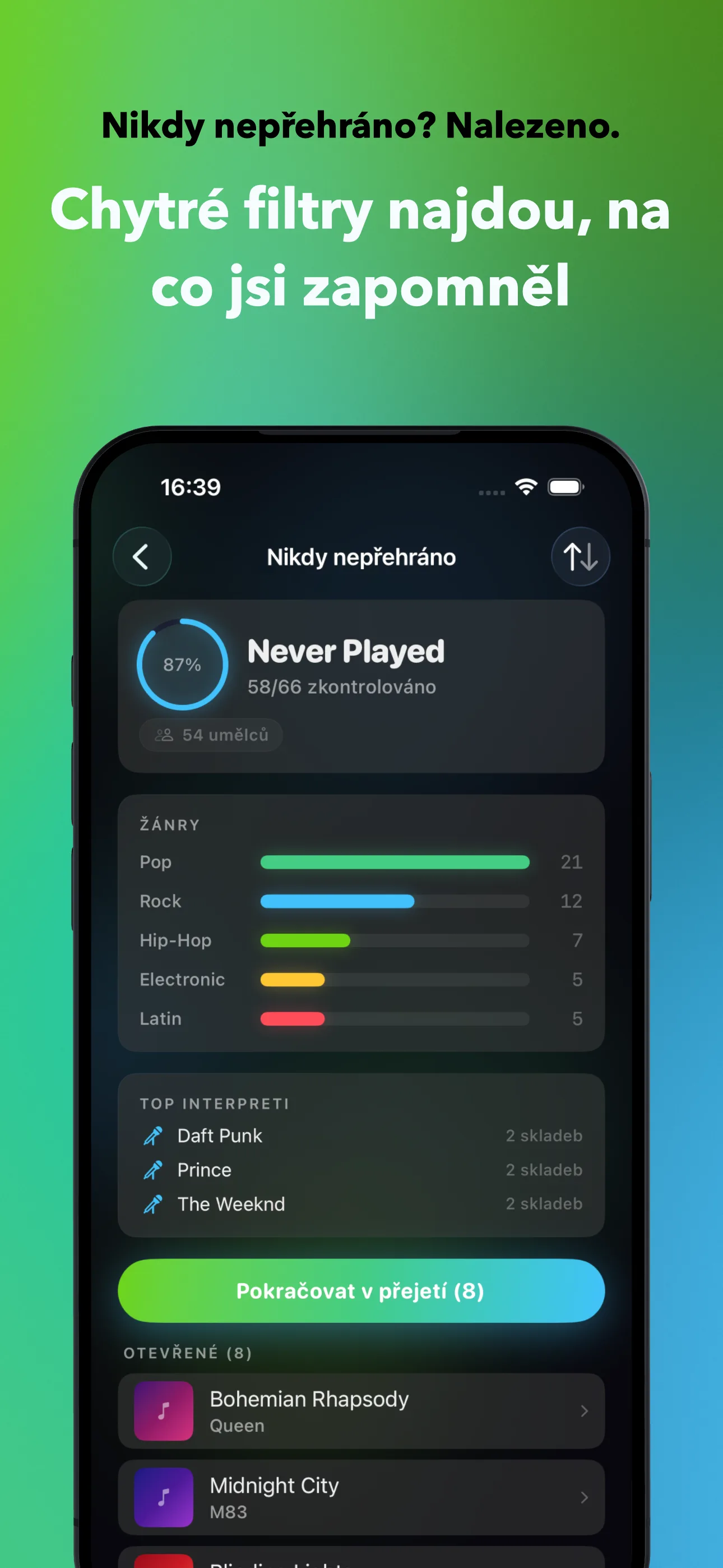 Nikdy nepřehráno? Nalezeno.