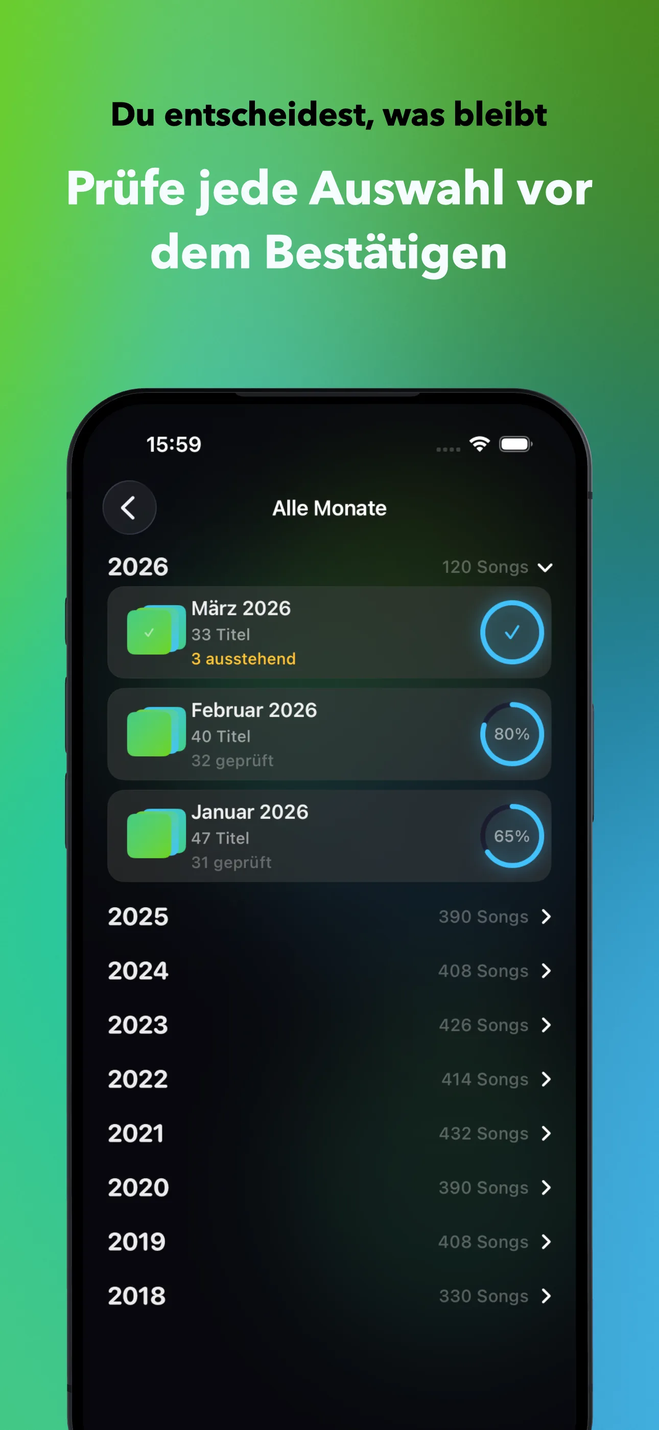 Du entscheidest, was bleibt