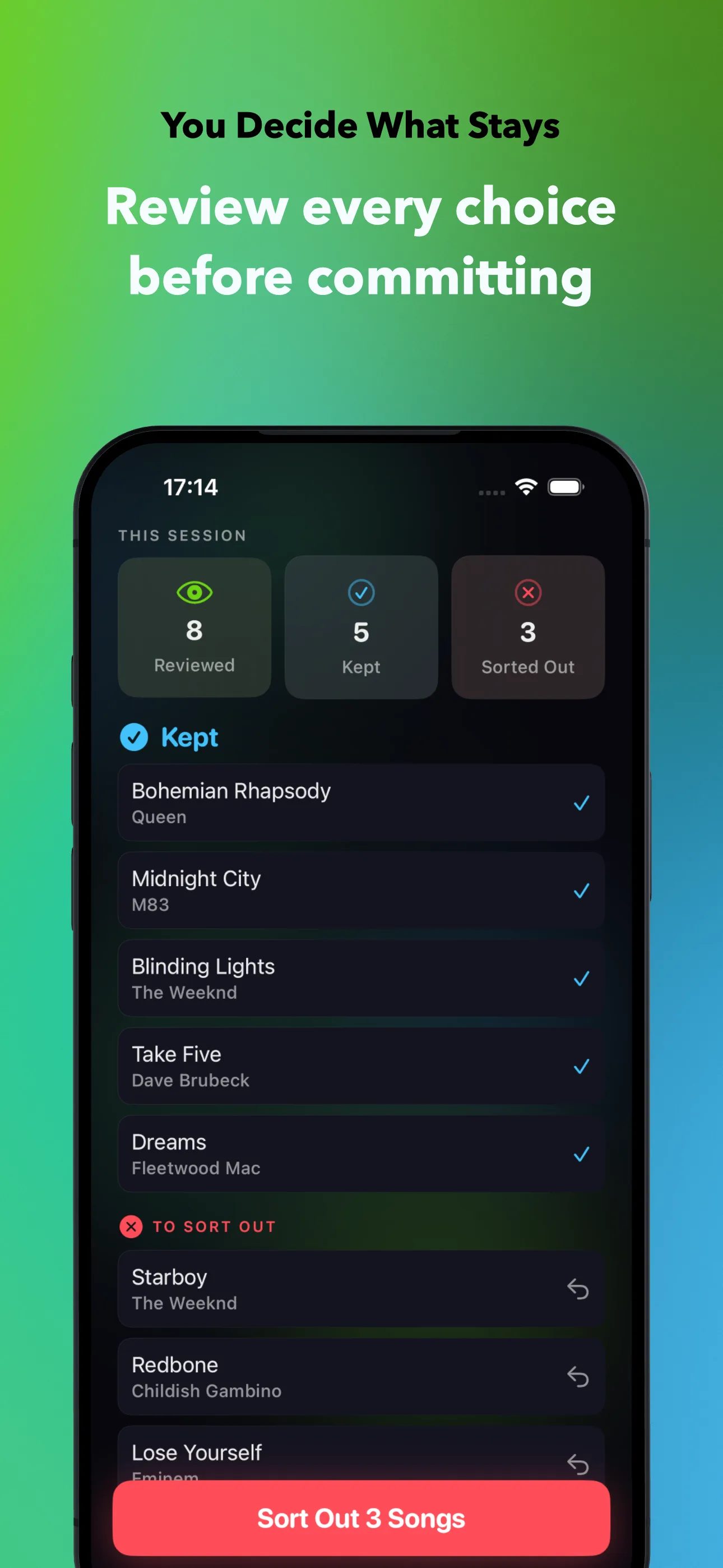 You Decide What Stays