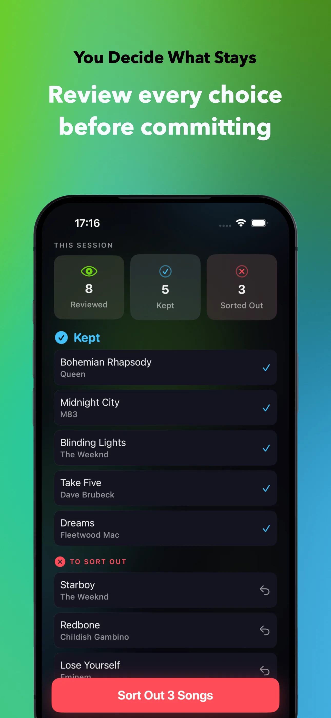 You Decide What Stays