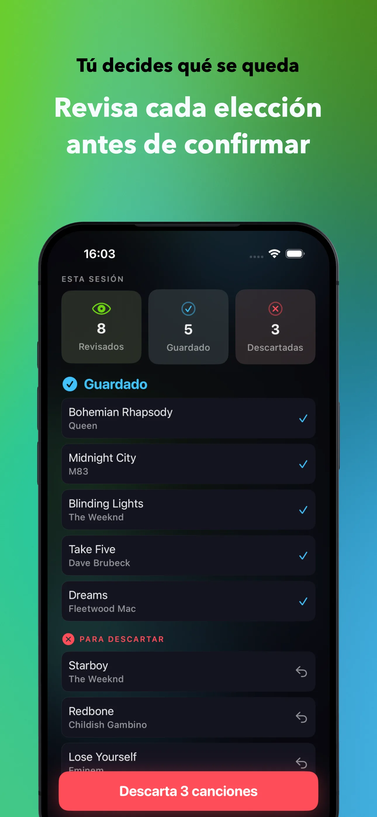 Tú decides qué se queda