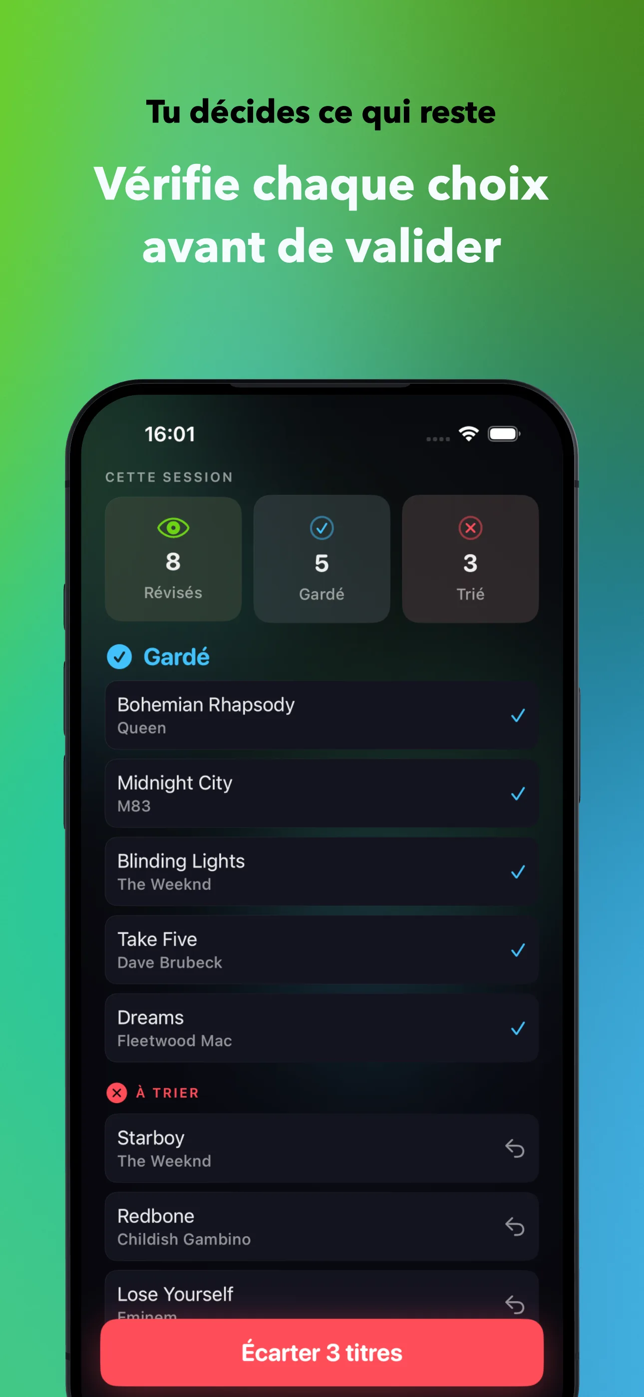 Tu décides ce qui reste