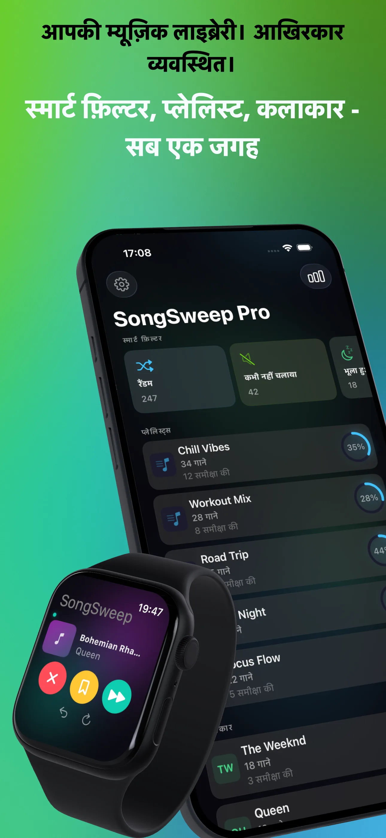 आपकी म्यूज़िक लाइब्रेरी। आखिरकार व्यवस्थित।