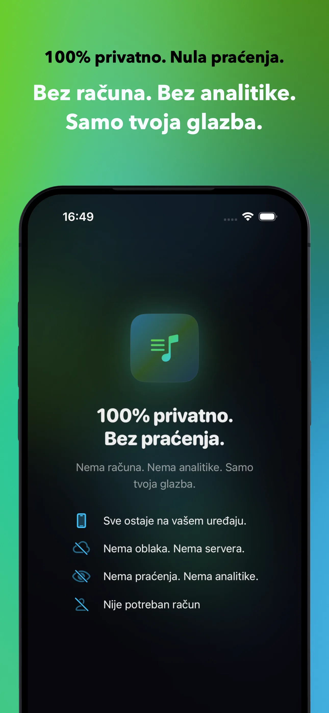 100% privatno. Nula praćenja.