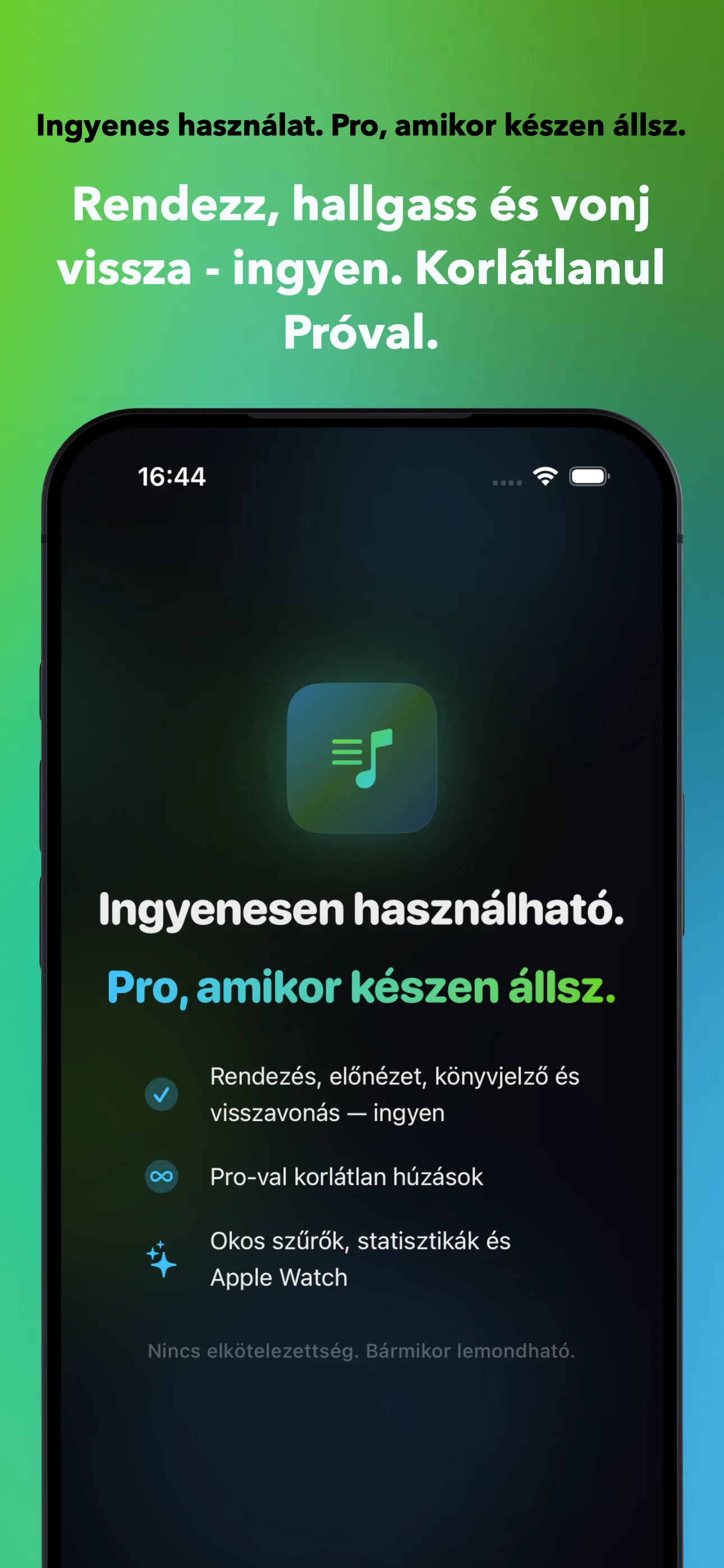 Ingyenes használat. Pro, amikor készen állsz.