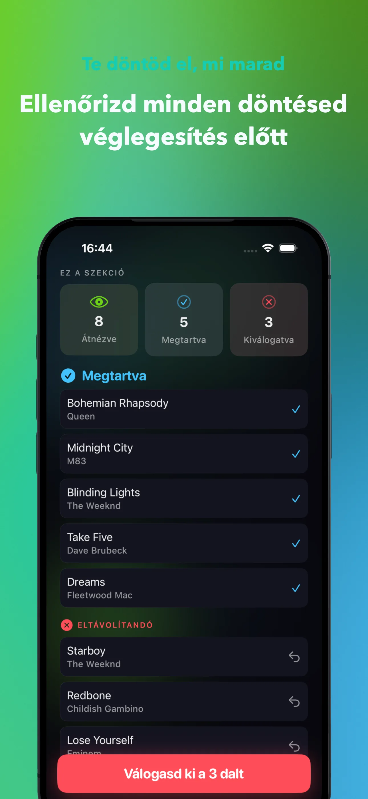 Te döntöd el, mi marad