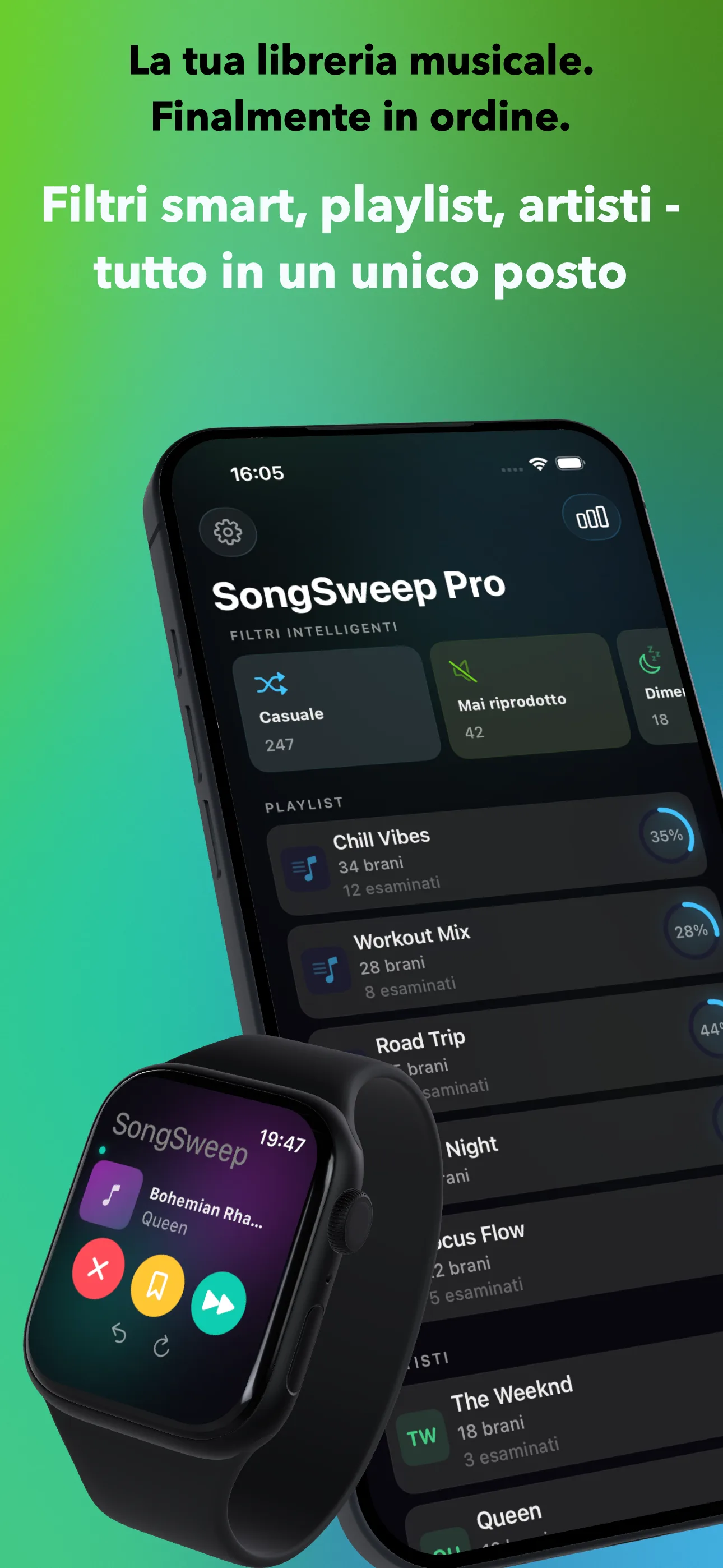 La tua libreria musicale. Finalmente in ordine.