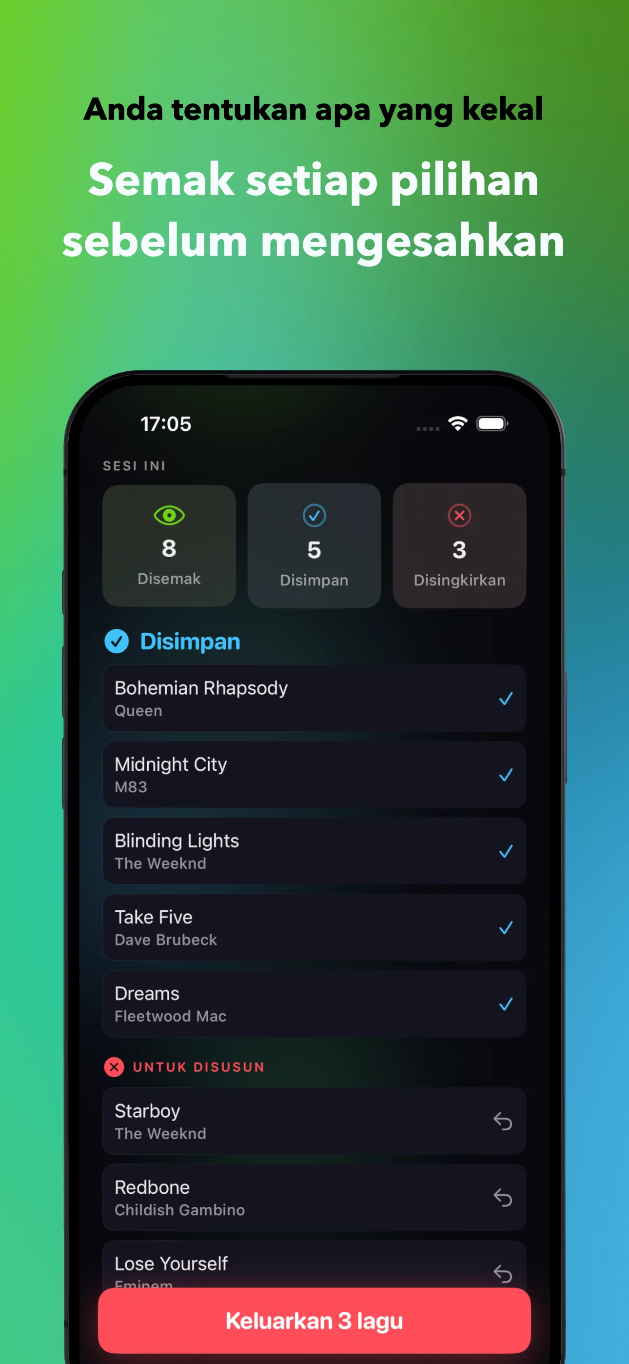 Anda tentukan apa yang kekal