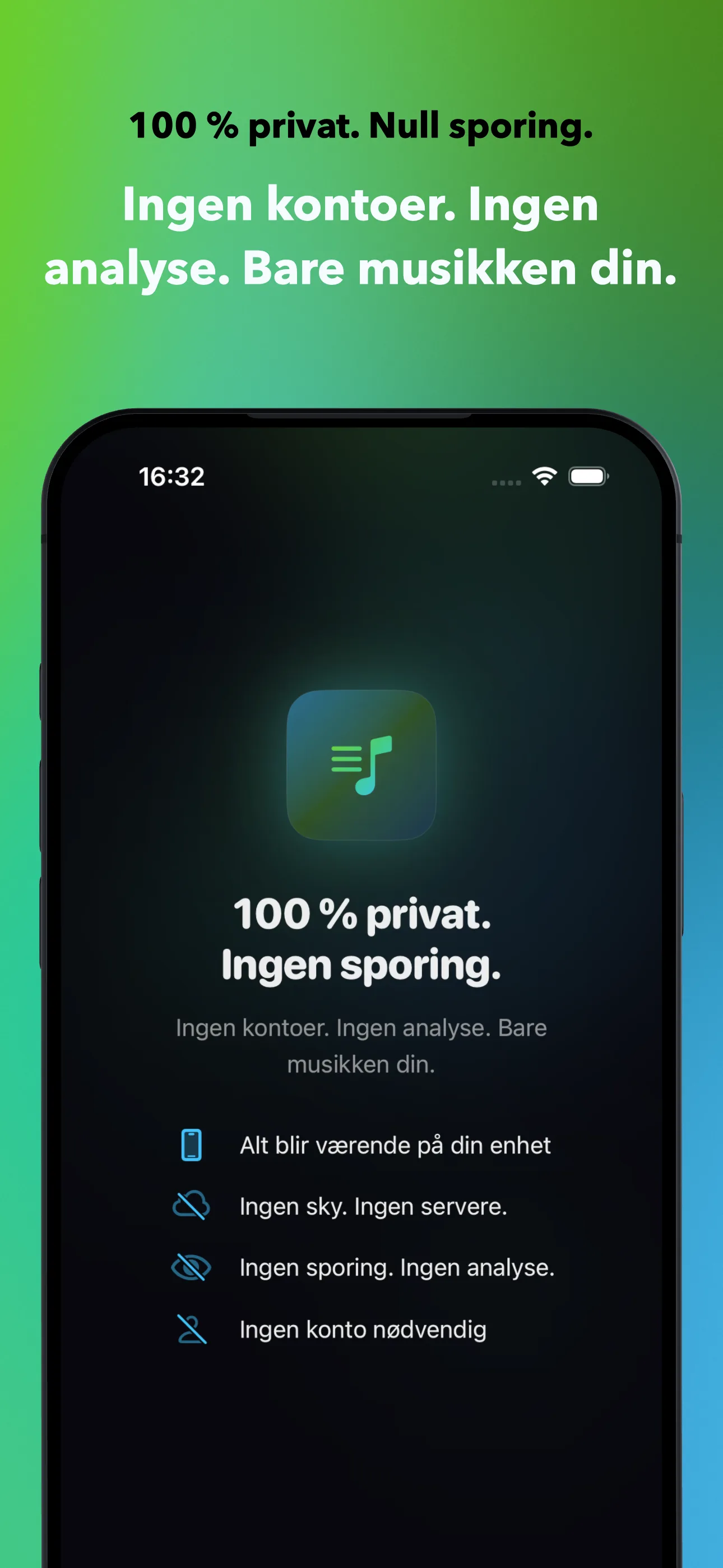 100 % privat. Null sporing.