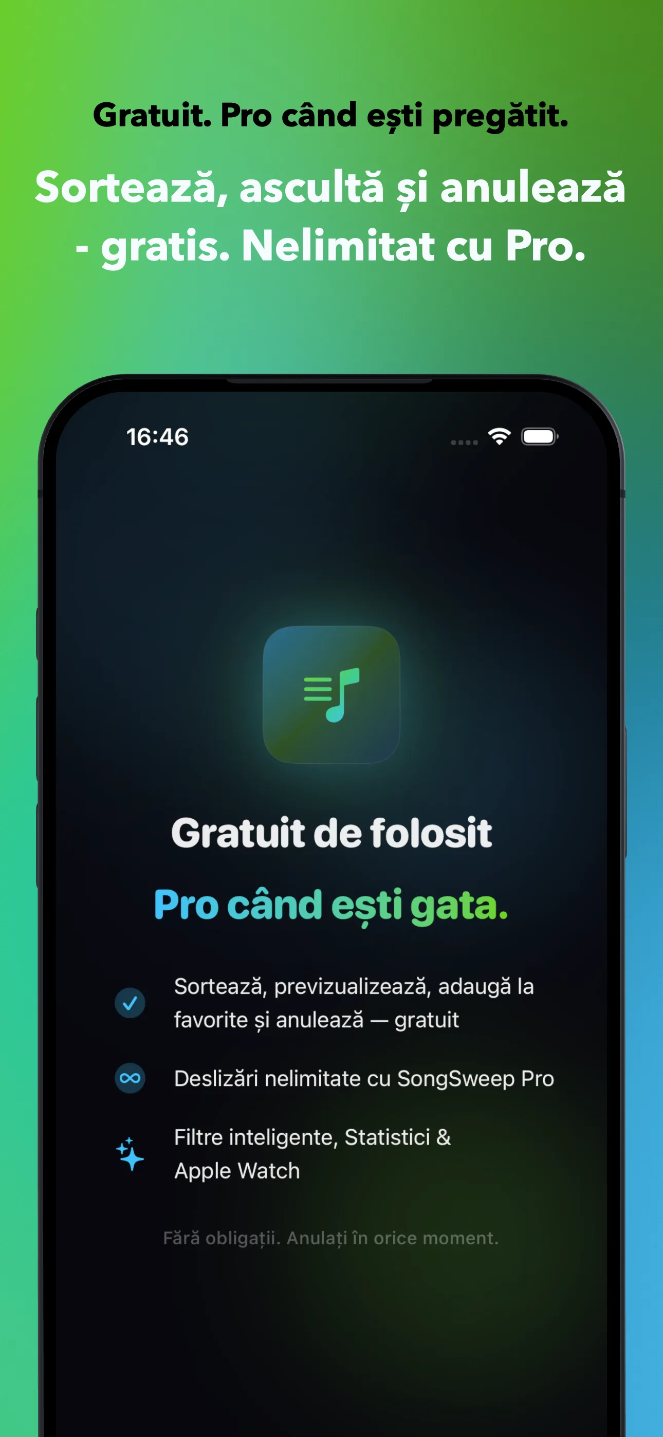 Gratuit. Pro când ești pregătit.