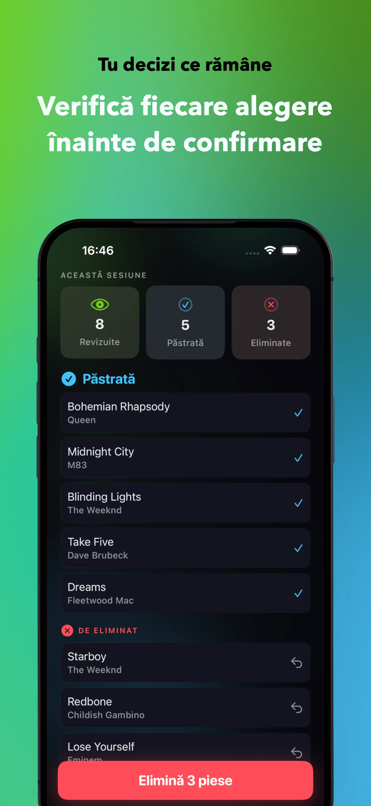 Tu decizi ce rămâne