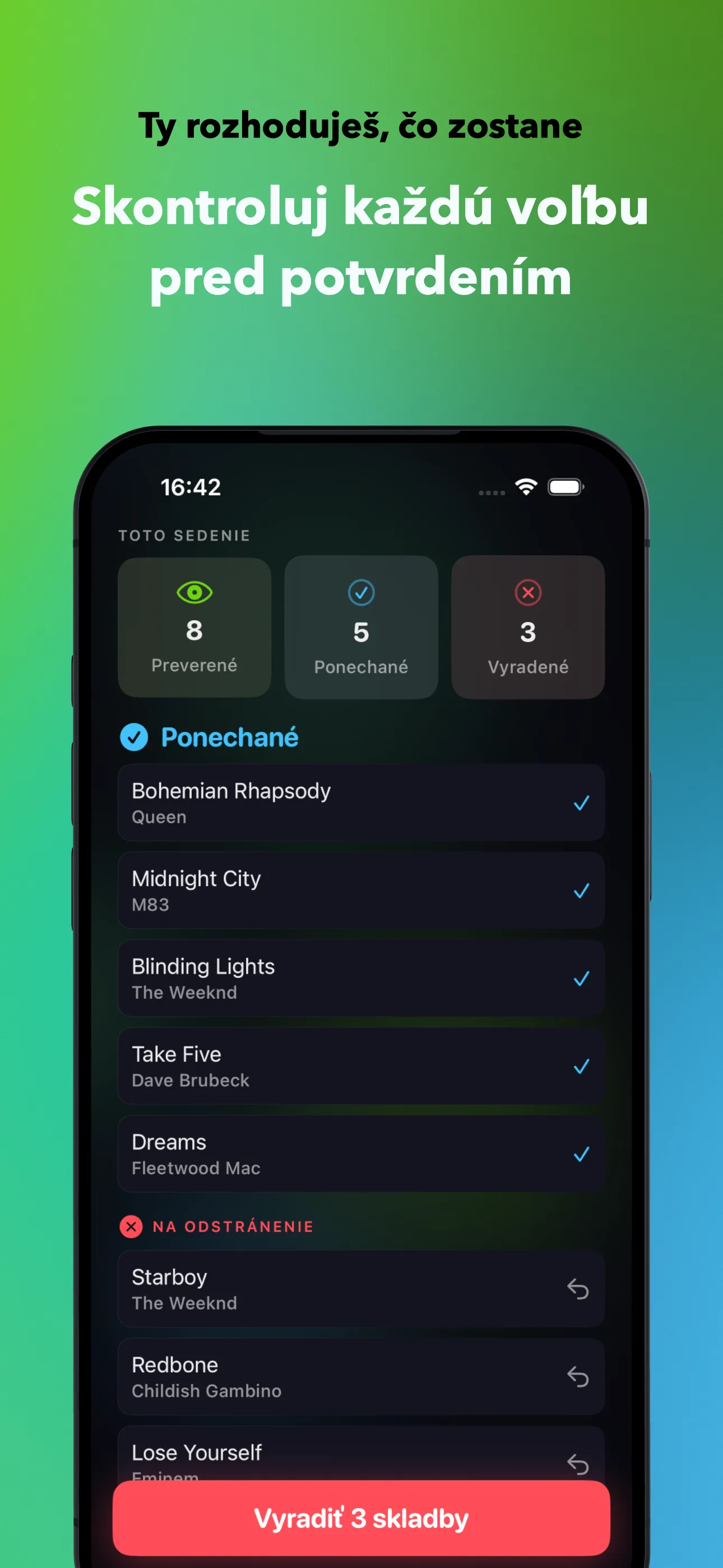 Ty rozhoduješ, čo zostane