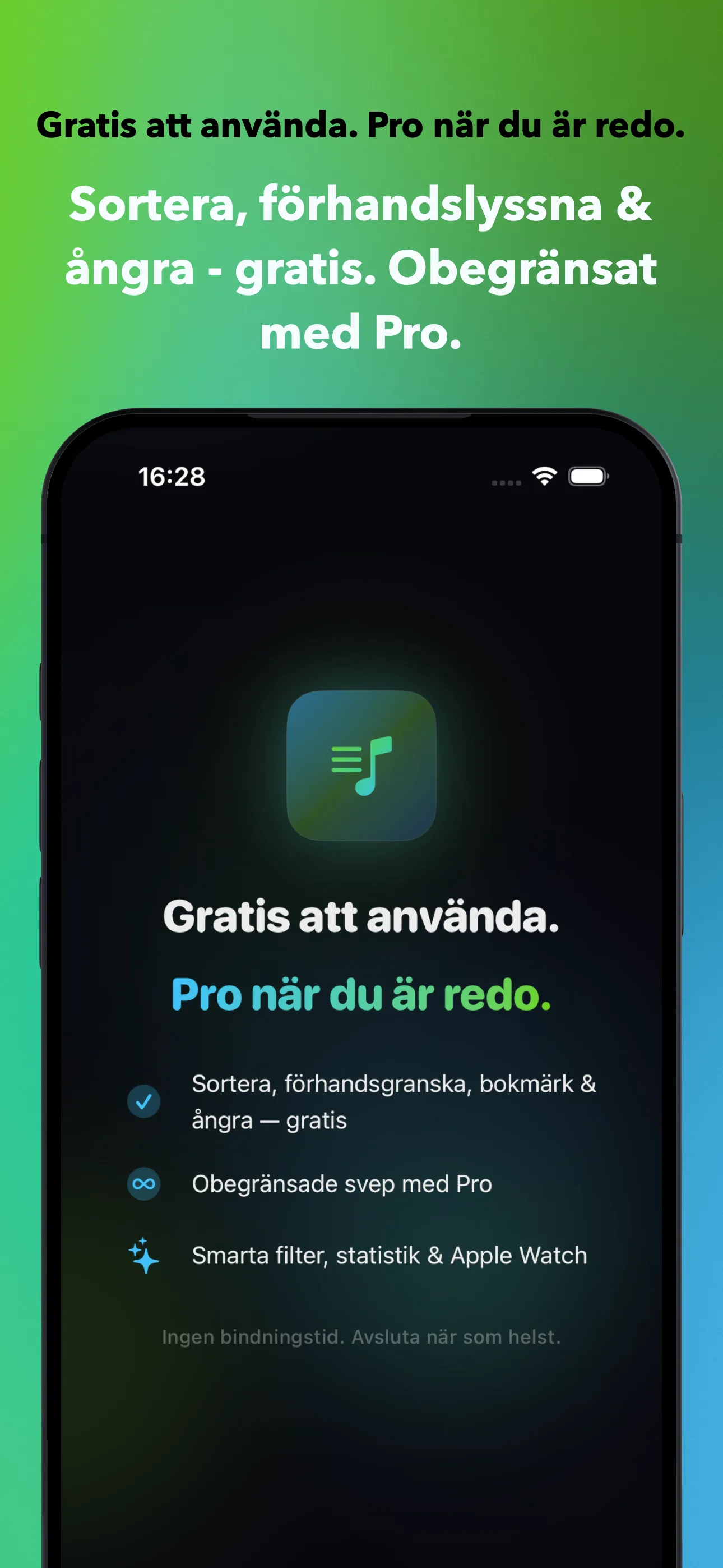 Gratis att använda. Pro när du är redo.
