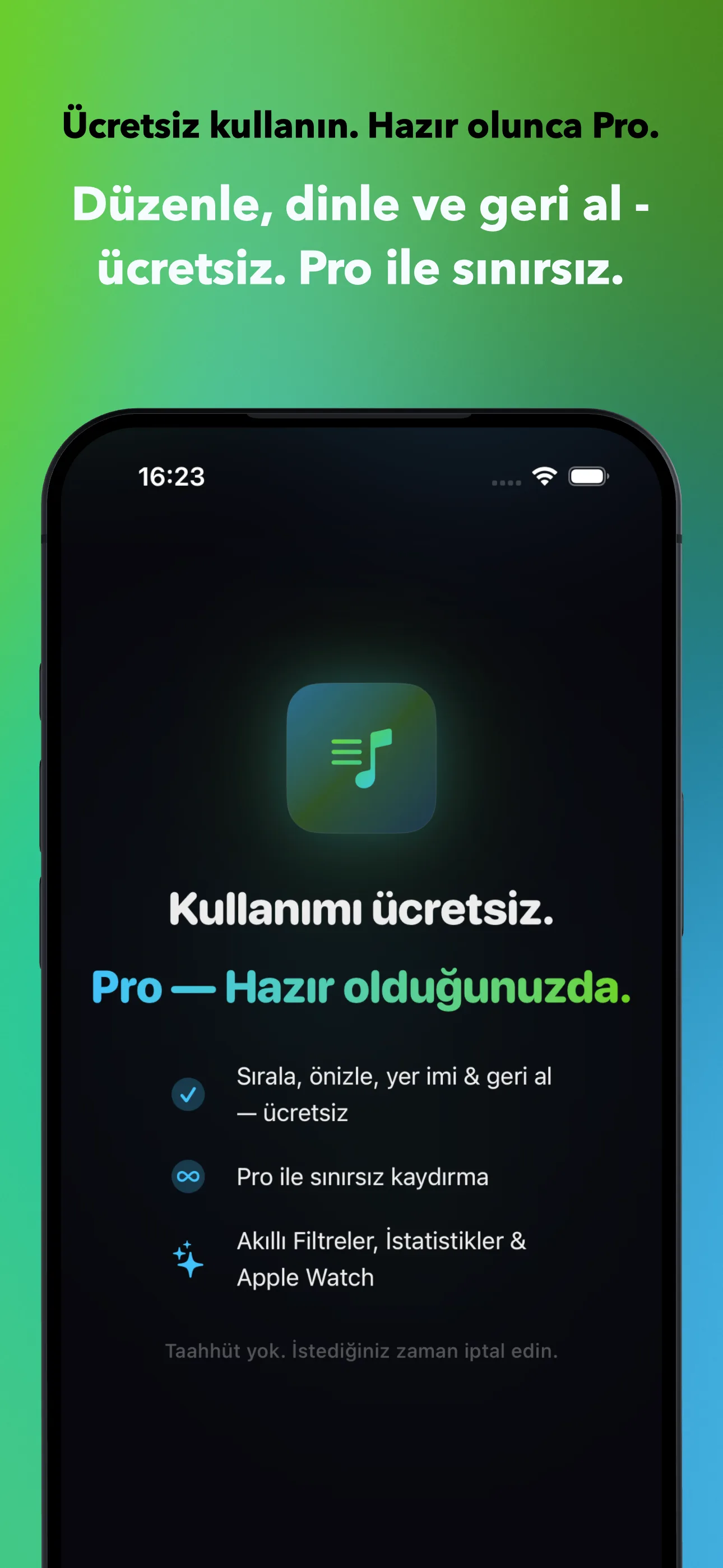 Ücretsiz kullanın. Hazır olunca Pro.