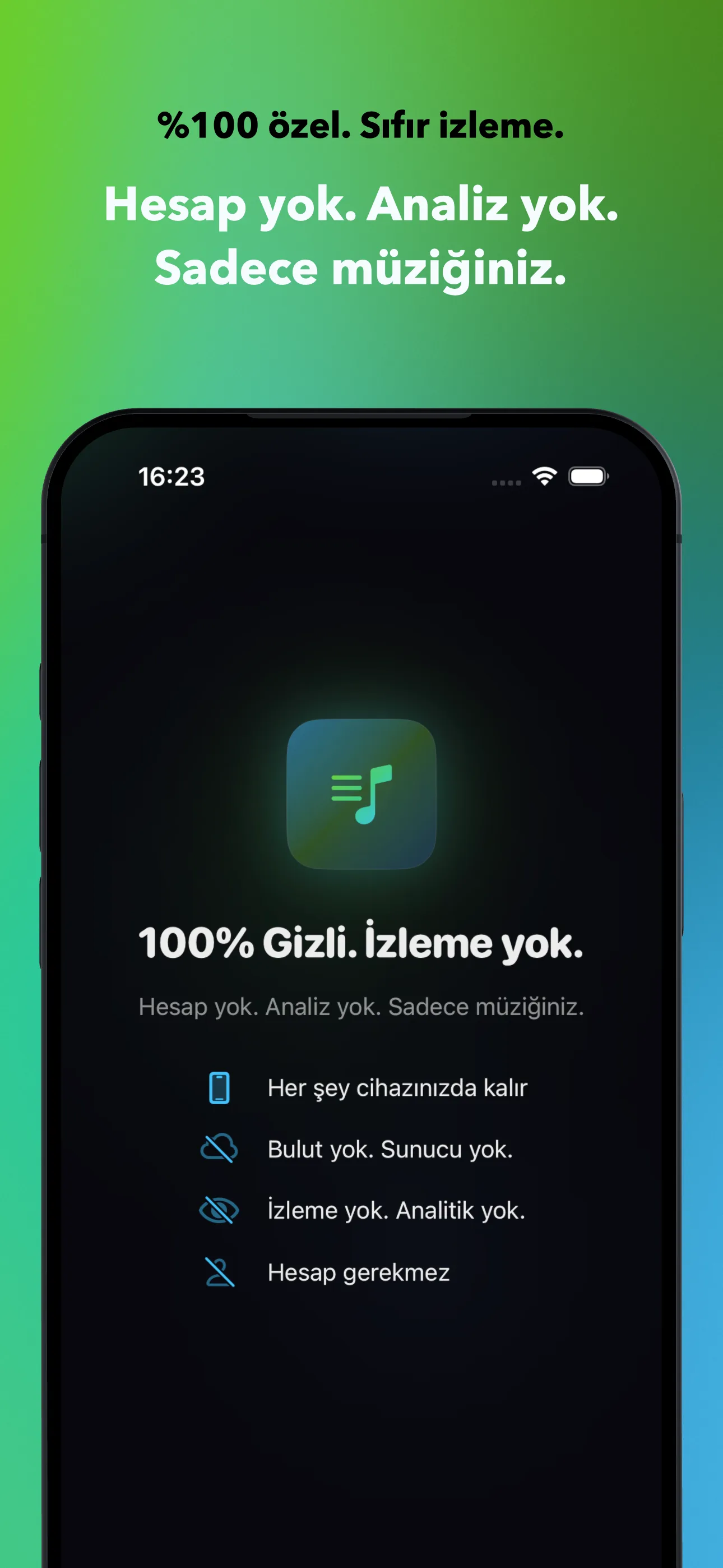 %100 özel. Sıfır izleme.