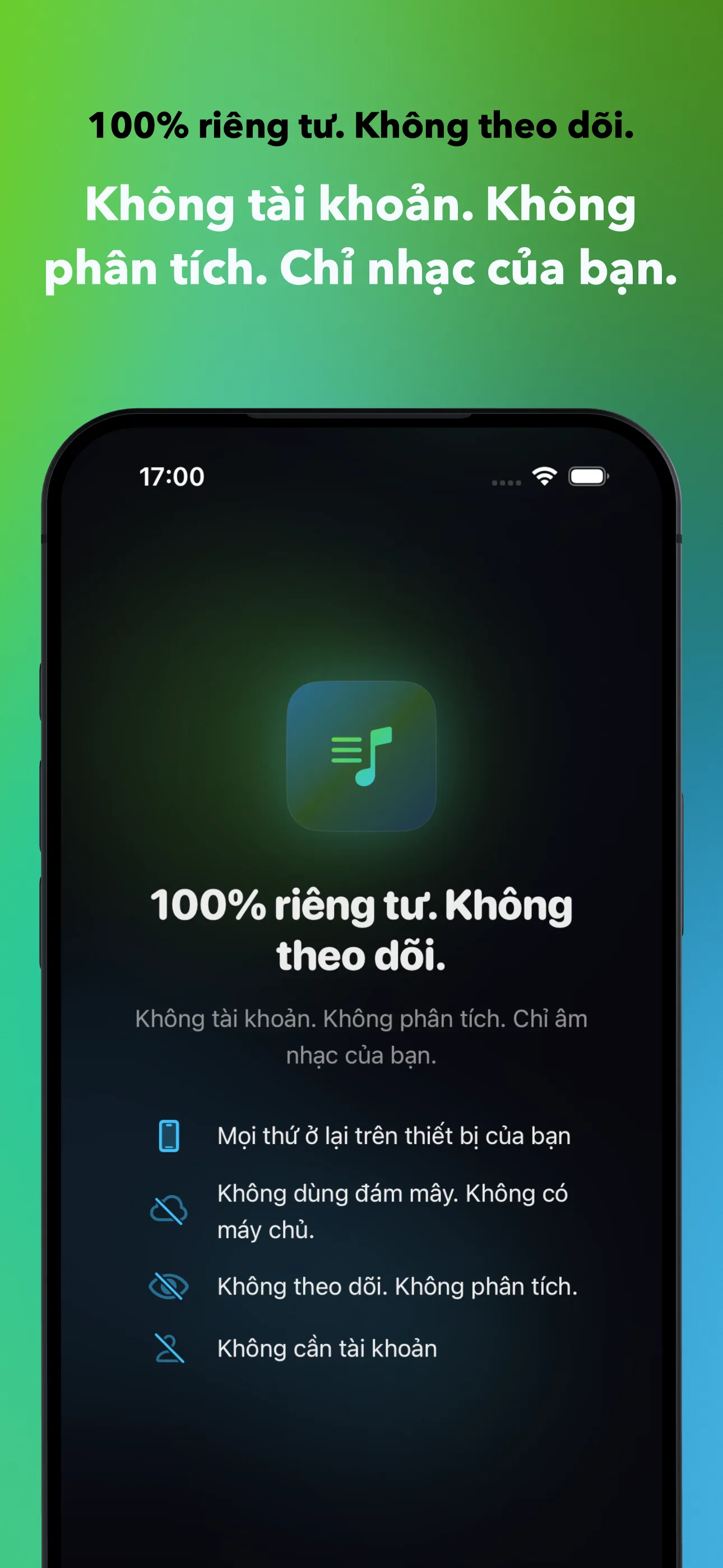 100% riêng tư. Không theo dõi.